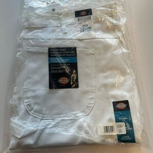 Dickies Sherwin Williams White Painter Utility Pants, size 38x34, Relaxed fit